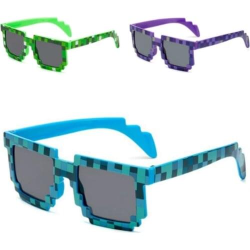 Men Women Hiking Camping 8Bit Coding Pixel Vintage Shades Eyewear Sport Parts Eye Protection Sunglasses Thug Life Mosaic Glasses