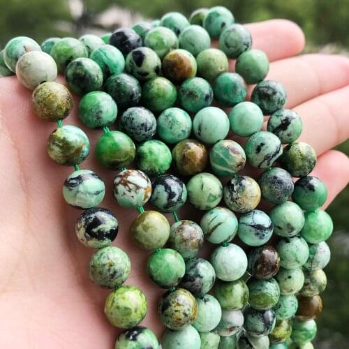 Natural Stone African Turquoises Variscite Mineral Beads Loose Spacer Beads For Jewelry Making DIY Bracelet Necklace 6/8/10/12mm