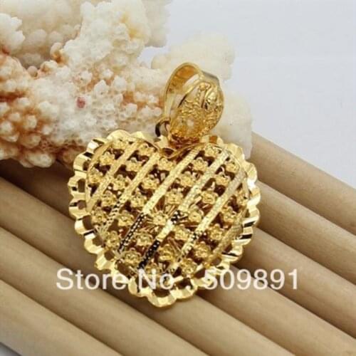 NEC1518 New Fashion Kingdom Hearts Necklace With 5mm Beaded Chain Designer For Women Jewelry (Pendant:2.35x2.7cm)