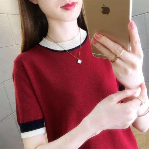 7572 (No.17, dongfangupstairs) new round neck slim fitting T-shirt in spring and summer