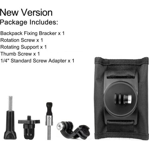 360 Degree Rotation Adjustable Backpack Shoulder Strap Belt Mount for GoPro Hero 8 7 6 5 for DJI Osmo Action Accessory