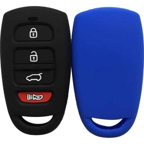 Silicone Rubber Car Key Cover Fit For Kia Grand Carnival Sedona Car Remote Key Fob Protector Silica Gel Case For Keychain Alarm