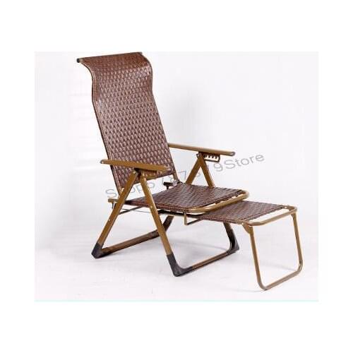 Lounge chair folding wicker chair Siesta chair lounge chair balcony leisure chair Cool rattan chair Accompanying chair two-fold