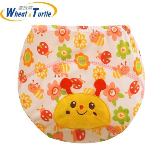 Mother Kids Baby Bare Cloth Diapers Unisex Animal Pattern Reusable Cloth Diaper Washable Infant Children Cotton Training Panties