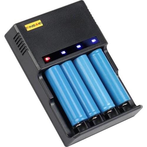 1 Pcs KingWei XXC-889 Universal 4 Batteries Charger for 18650 18350 16340 14500 10440 3.7V Li-Ion Rechargeable Batteries