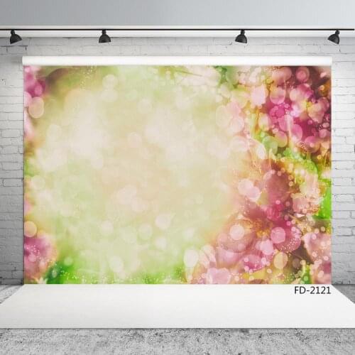 Flowers Paintings Bokeh Photography Backdrops for Photo Booth Wedding Children Baby Shower Vinyl Photo Background Photophone