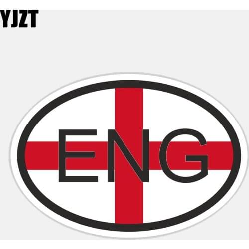 YJZT 14CM*9.3CM Accessories ENG England Country Code Flag Decal Car Sticker 6-2717