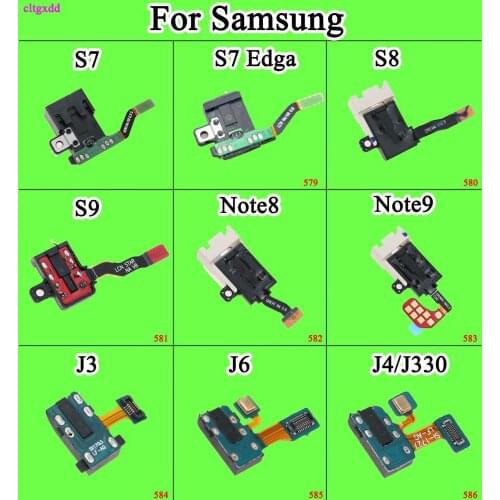 1Pcs Headphone Audio Jack Connector Earphone Socket Flex Cable For Samsung Galaxy S7 S7 Edge S8 S9 NOTE 8 9 J3 J4 J5 J6 J7 J330