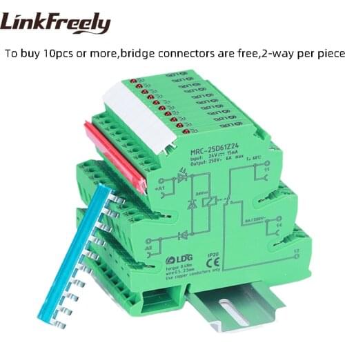MRC-25D61Z24 10pcs Coil 24VDC Mini PLC Programmmable Interface Module Relay Board 6A 250AC/DC Voltage Electromagnet Relay Switch