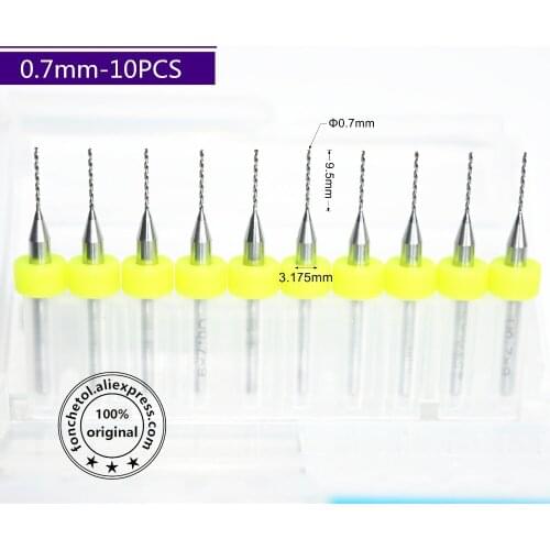 3.175mm*0.7mm,10pcs,Free shipping PCB Drill Bit,CNC milling Cutter,Solid carbide Drill,wood tool,plastic