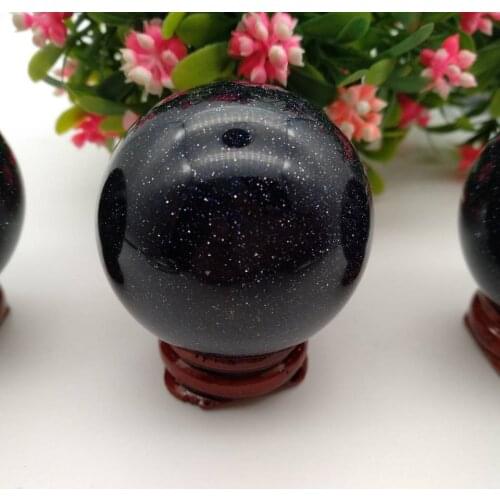 120g New Blue-sand Stone Quartz Crystal Ball Sphere Healing