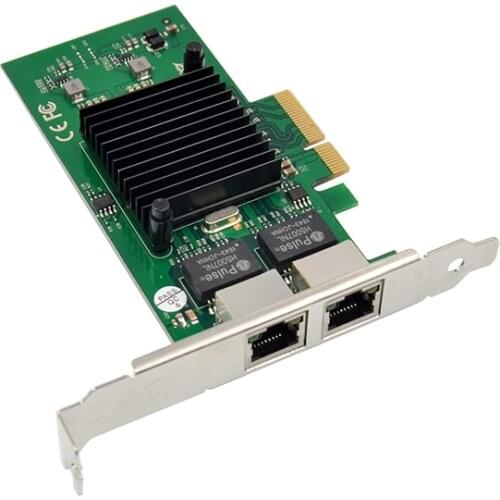 2 RJ45 Port PCIe X4 Chip Intel JL82576 DUAL1GbE Server Card Dual Gigabit Ethernet LAN Network Card 1000M X4 Pci-e 100/1000Mbps