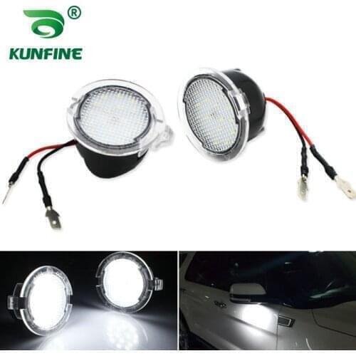 2pcs Car LED Under Mirror Light For Ford Edge Mondeo Explorer Taurus Mustang King Ranch OEM No. 1604303136