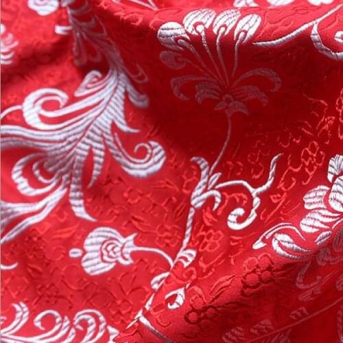 500cm*150cm new luxury artificial silk brocade cloth fabric yellow gold furniture cushions fashion clothing wedding dress fabric