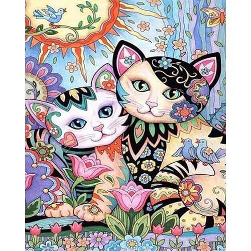 5D Diy Diamond Painting Anime Cat Art Diamond Picture Mosaic Halloween cartoon Gift Home Wall Decoration