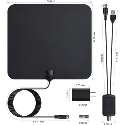 American ATSC HD indoor HDTV digital TV antenna DVB-T2 DTMB with USB adapter