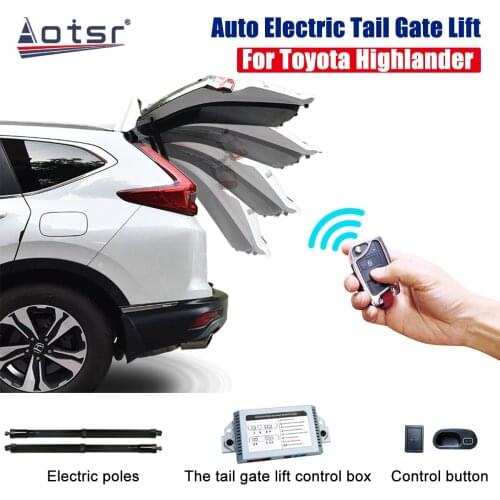 Car Accessories ElectricTail Gate Lift For Toyota Highlander 2015+ Car One Foot Activated Trunk Boot Auto Kick Sensor Rear Door