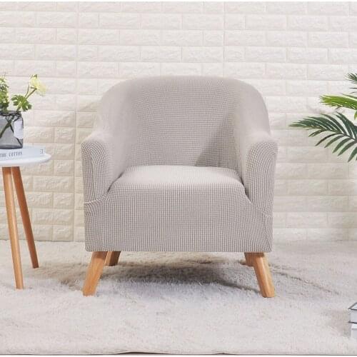 Club Sofa Cover Solid Bar Chair Cover Club Chair Cover Stretch Arm Chair Slipcover Study Tub Chair Cover for Living Room