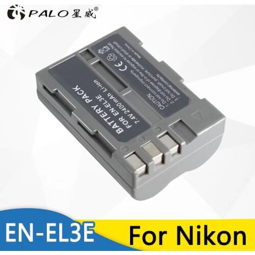 PALO 7.4V 2400mAh For Nikon EN-EL3E Battery D700, D300s, D300, D200, D100, D90, D80, D70s, D70, D50, MH-18, MH-18a, MH-19, MB-D2