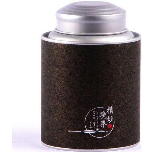 Xin Jia Yi Packaging Tea Paper Round Box Double Metal Lid Cardboard Tube Wholesale Kraft Coffee Paper Cylinder Containers