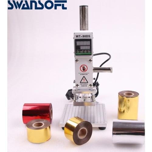 SWANSOFT Customized Electric Leather LOGO Hot Foil Stamping Embossing Machine Heat Press Machine