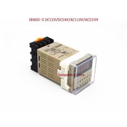 1 Set DH48S-S DC12V, DC24V, AC110V, AC220V Multifunction Digital Timer Relay 0.01S-99H On Delay 8 Pins SPDT Repeat Cycle