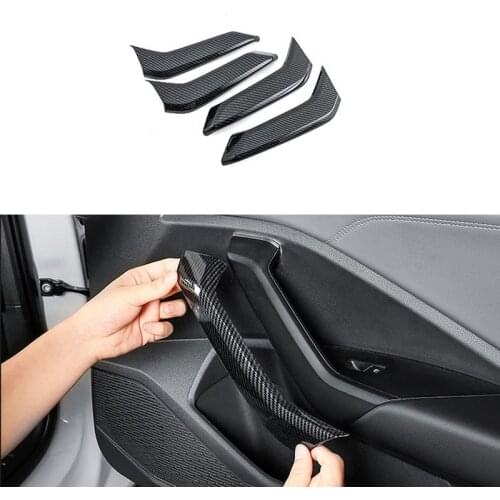 4PCS/set Inner Door Panel Handle Car Pull Trim Cover Matte Glossy Sticker For Volkswagen VW Jetta MK7 2019 2020 2021 Accessorie