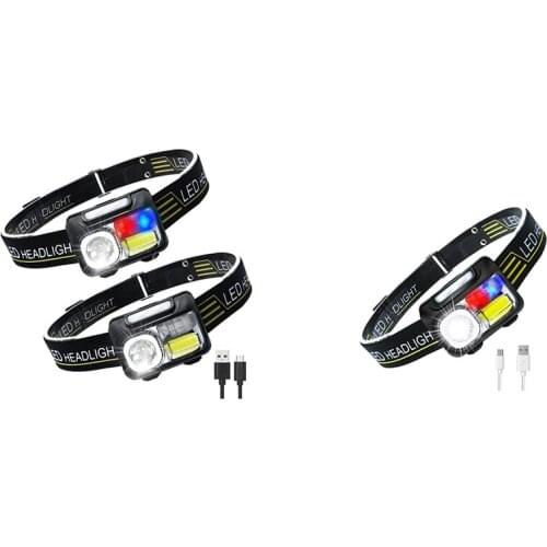 Headlamp Rechargeable, LED Flashlights With Motion Sensor, 5 Modes Waterproof Headlight Lights