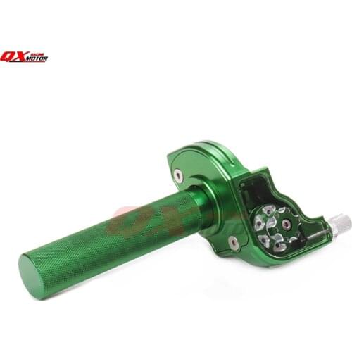 CNC Alloy Adjusterable Throttle Grip Quick Twister Anodized Green for CRF50 70 110 IRBIS 125 250 Dirt Bike Motorcycle Modified