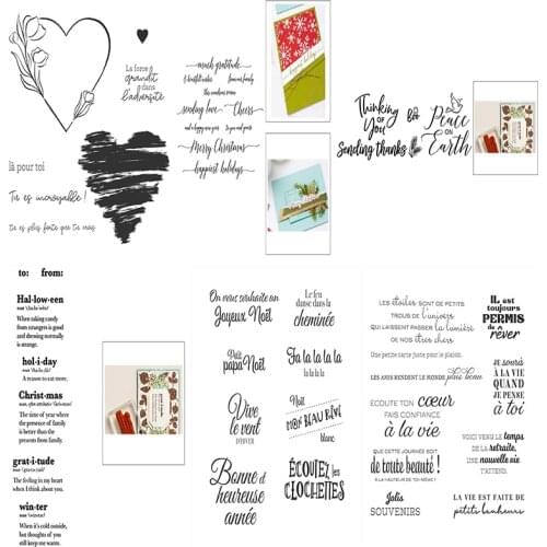 Christmas French Stamps Stencils Scrapbooking Embossing DIY Crafts Paper Cards Album Decor Metal Dies Cut New Arrival Stamps