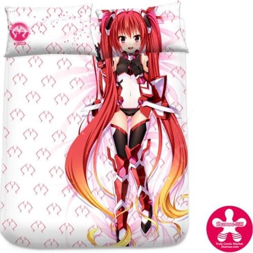 Anime Cartoon Hatsune Ore Twintail ni Narimasu Silk Mattress Cover Fitted Sheet Fitted cover bedspread counterpane