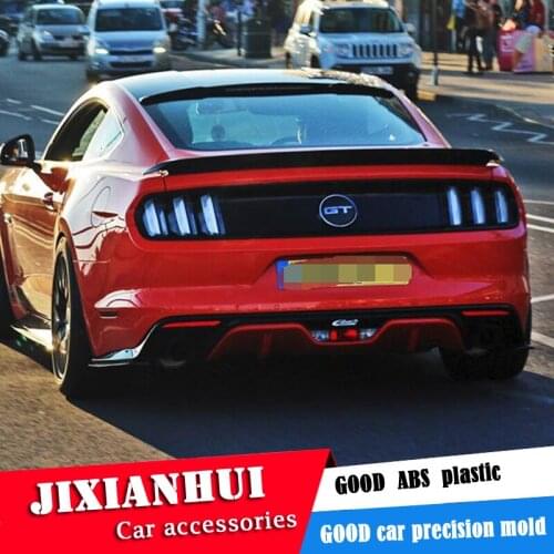 For Mustang Spoiler 2015-2018 Ford Mustang Spoiler GT DK ABS plastic Material Car Rear Wing Color Rear Spoiler