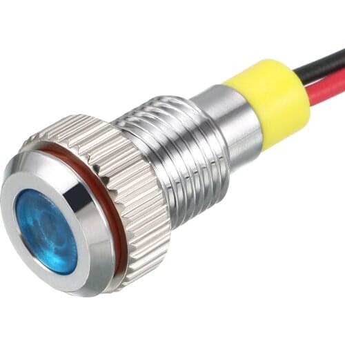 Uxcell LED Indicator Light 110V Flush Panel Mount LED Metal Shell for Household Appliances, Switch Valves