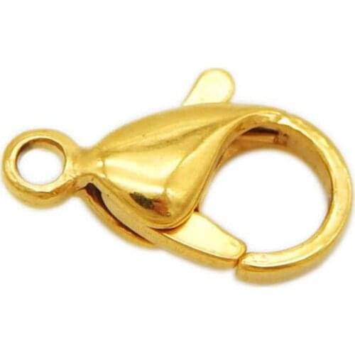 20PCS/lot High Quality silver/18K gold plated Stainless Steel Clasps Claw Clasp Connector For DIY Jewelry Findings 10*5mm Hot