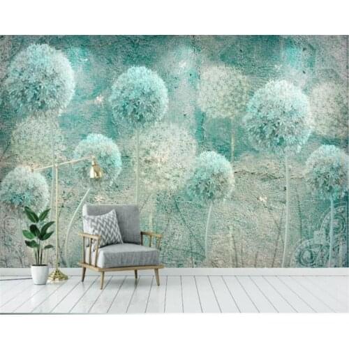 Beibehang Custom 3D Wallpaper mural Abstract Dandelion Art Mural Life Bedroom Hallway Children Room Photo Wallpaper Wall Sticker