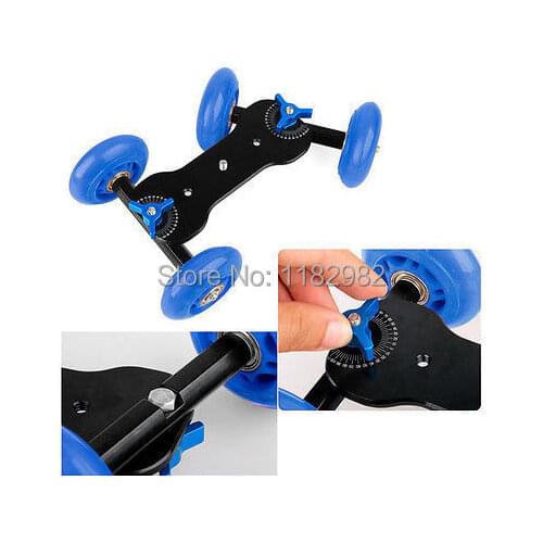 4 wheel DSLR Camera Video Desktop Slider Rail Track Stabilizer Slider Dolly Car 60d 5D2 7D 4