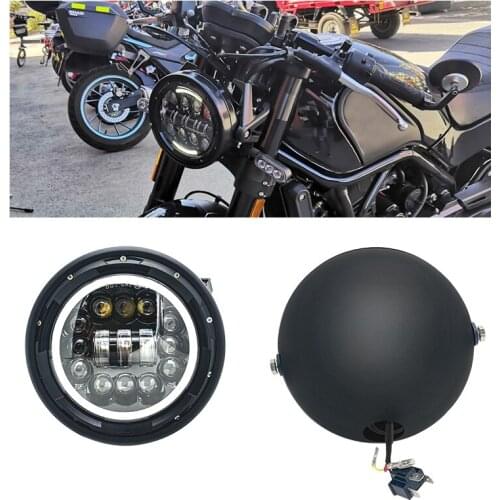 Motorcycle 7 inch LED Headlight for Harley Choppe Bobber Street Tracker Yamaha Honda Suzuki Cafer Racer Motorcycle Headlamp