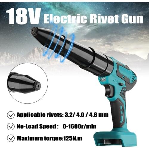 Electric Blind Riveter Cordless Portable Rivet Gun 18V 3.2mm-4.8mm Screwdriver Tools With LED Rechargeable For Makita Battery