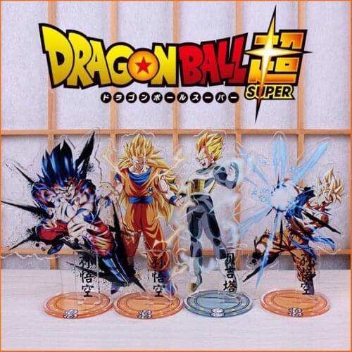 Dragon Ball Animation Super Saiyan Son Goku Kakarotto Model Desktop Decoration Acrylic Ornament Childrens Toy deco fidgety Gift