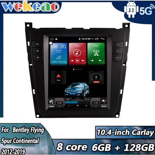 Wekeao 10.4" Vertical Screen Tesla Style Android 10.0 auto Radio For Bentley Flying Spur Carplay GPS Navigation Car Dvd Player