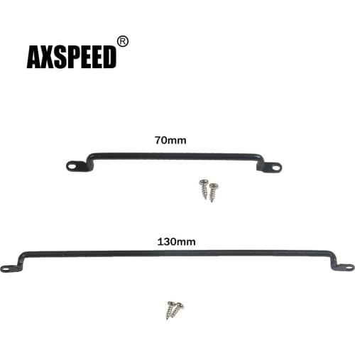 AXSPEED 2Pcs 70mm/130mm Metal Body Shell Handrail for Traxxas TRX-4 TRX4 Axial SCX10 90046 D90 D110 1/10 RC Crawler Car Model