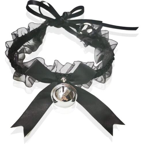 BDSM Bondage Restraints Neck Collar Sex Toys for Couples Lace Style Collar With Bell Fetish Slave Exotic Accessories For Women