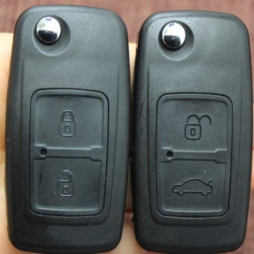 DAKATU 2 Button Car Flip Folding key Case For CHERY A5 FULWIN TIGGO E5 A1 COWIN EASTER Replacement Remote key Cover shell Fob