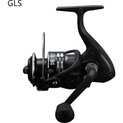 GLS 2000-7000 Series 5.2:1 Black Spinning Fishing Reel Metal spool With Line 11+1BB Professional Fishing Accessories