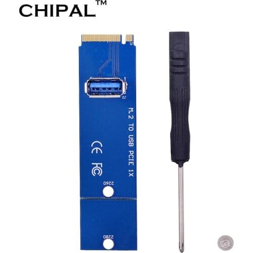 CHIPAL 5pcs NGFF M.2 to USB 3.0 Transfer Card M2 to USB3.0 Adapter for PCI-E Riser Card For Bitcoin Litecoin ETH Miner Mining