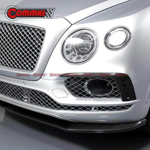 CSSYL Best Brand Carbon Fiber Front Bumper Splitters Canards For Bentayga Front Bumper Air knife W12 Limited Edition Bodykits