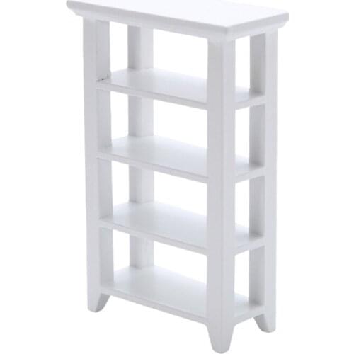 1:12 Dollhouse Wood Shelf Rack Mini Doll House Furniture Model Kitchen Bathroom