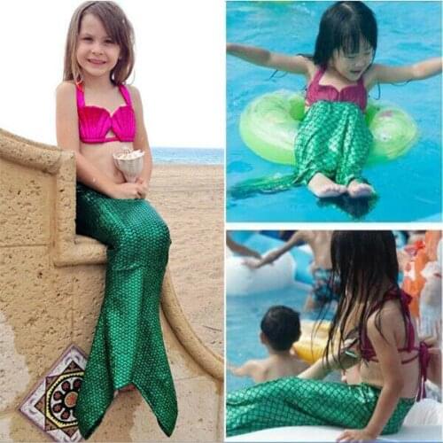 Character Dream Merman Kids Girl One-piece Suits Big Sizes Swimwear Mermaid Tail Sea-maid Bikini Swimwear Costume Bathing suit