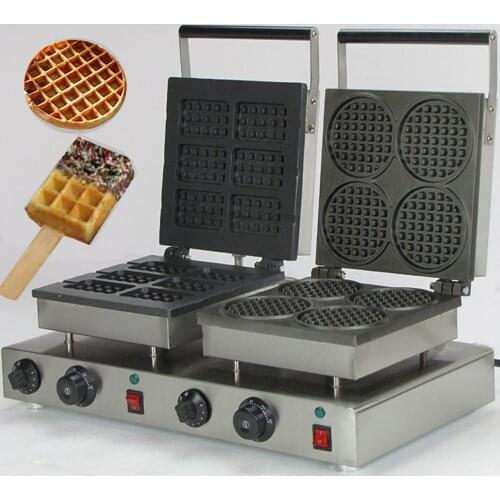 Two bakers commercial rectangle custom waffle iron_round waffle maker