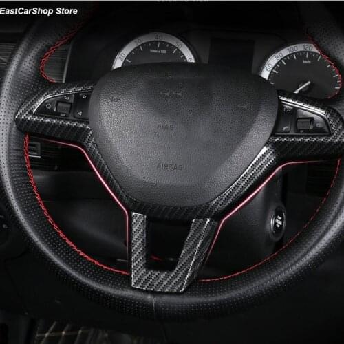 Car Steering Wheel Switch Button Panel Cover Trim Frame Decoration for Skoda Kodiaq 2017 2018 2019 2020 2021 Car Accessories